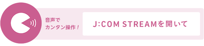 音声でカンタン操作！「J:COM STREAMについて」